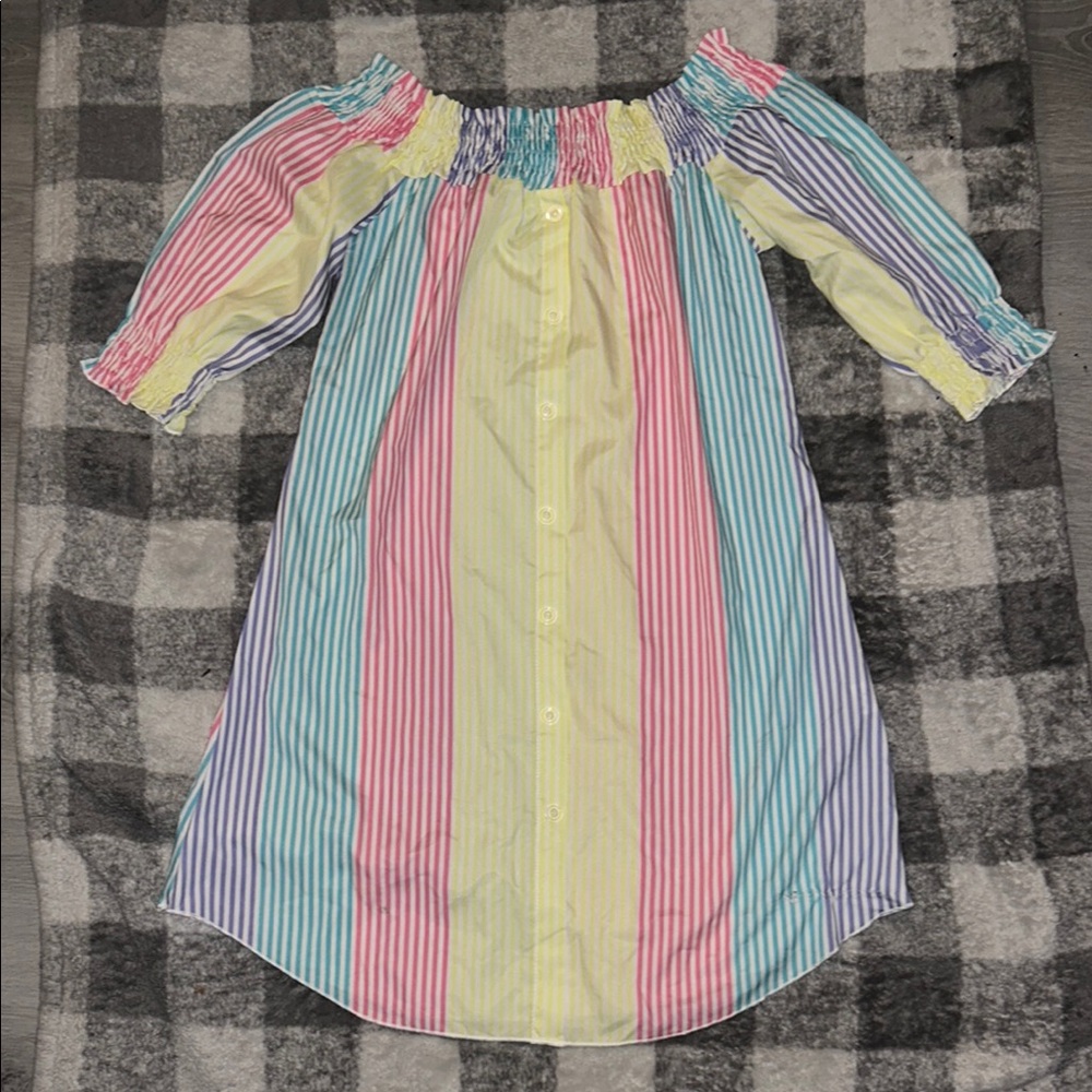 Striped Off-Shoulder Dress